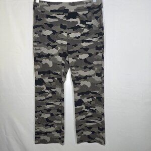 Duluth Trading Co. Womens  Lx31 Green Camo Stretch Leggings Pockets Yoga Stretch